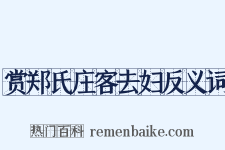 赏郑氏庄客去妇反义词是什么意思的图片